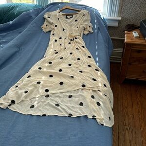 Maeve wrap dress polka dot for anthro size us 16